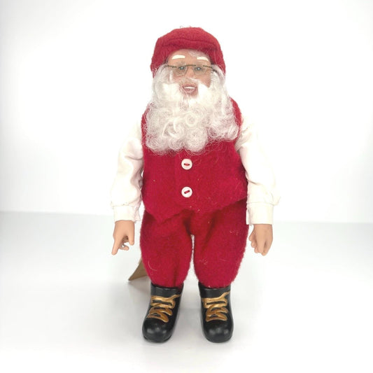 Vintage Holiday Creations Santa Figurine, Posable Christmas Decor